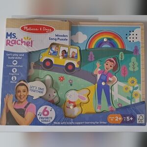NEW Ms. Rachel Wooden Song Puzzle Melissa & Doug